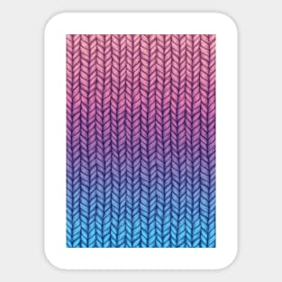 Chunky Knit Pattern in Pink, Blue & Purple Sticker